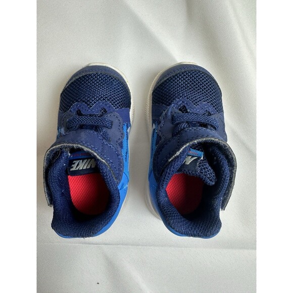 Nike Downshifter 8 Toddler Boys Sneaker Size 3C Blue/Black Low Top Shoe - Picture 2 of 8